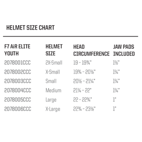 F7 AiR YOUTH ELITE HELMET